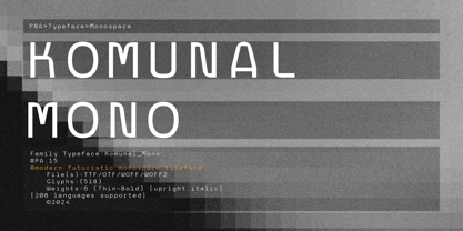 Komunal Mono Font Poster 1