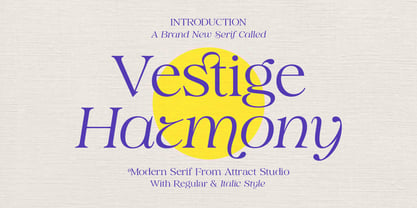 Vestige Harmony Font Poster 1