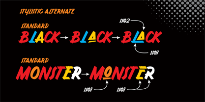 Black Monster Font Poster 5