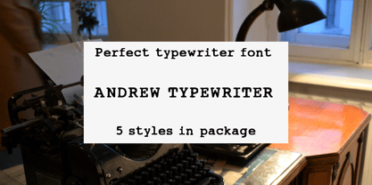 Andrew Typewriter Fuente Póster 1