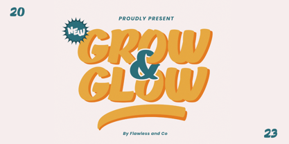 Grow and Glow Font Poster 1
