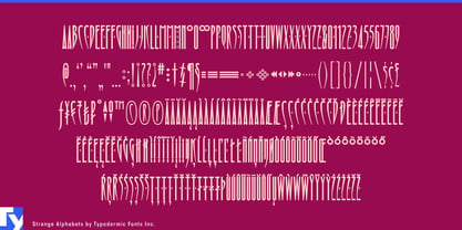 Strange Alphabets Font Poster 7