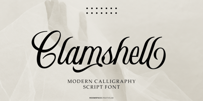 Clamshell Font Poster 1