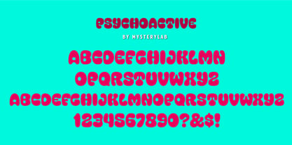 Psychoactive Font Poster 4