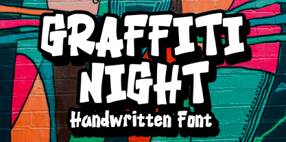 Graffiti Night Font Poster 1