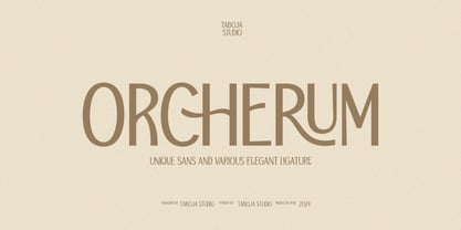 TBJ Orcherum Unique Ligatures Font Poster 1