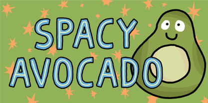 Spacy Avocado Font Poster 1