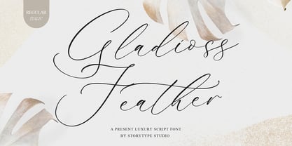 Gladioss Feather Font Poster 1