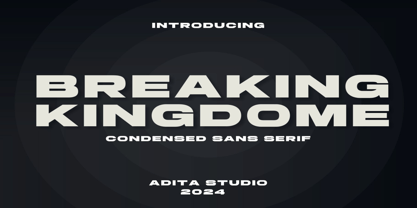 Breaking Kingdome Font Poster 1