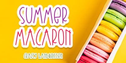 Summer Macaron Fuente Póster 1