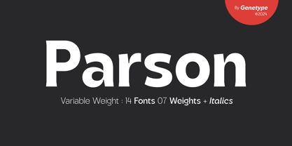 Parson Variable Font Poster 1