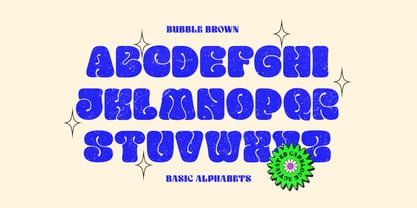 Bubble Brown Font Poster 2