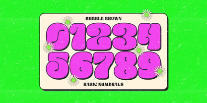 Bubble Brown Font Poster 3