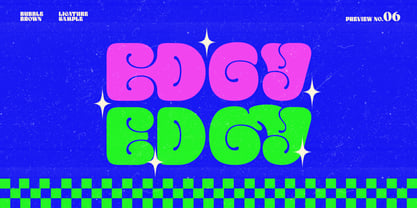 Bubble Brown Font Poster 6