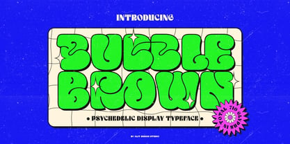 Bubble Brown Font Poster 1