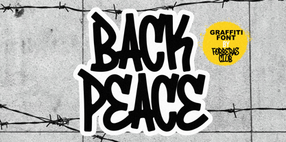 Back Peace Font Poster 1