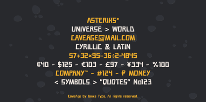 Cave Age Font Poster 8