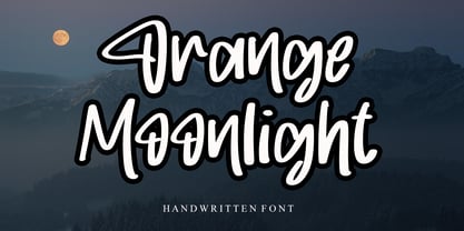 Orange Moonlight Font Poster 1