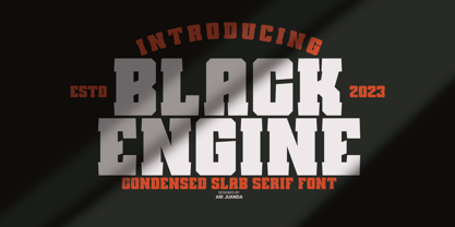 Black Engine Font Poster 1