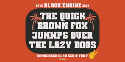 Black Engine Font Poster 4