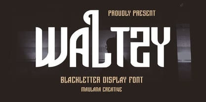 Waltzy Blackletter Display Font Font Poster 1