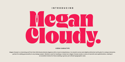 Megan Cloudy Font Poster 1