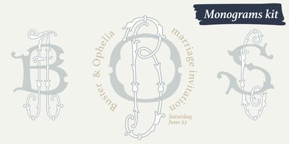 Marriage Monograms Font Poster 1