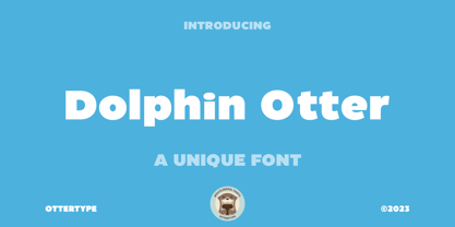 Dolphin Otter Font Poster 13
