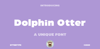 Dolphin Otter Font Poster 1