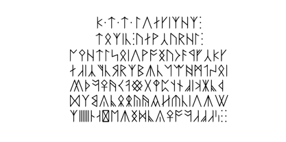 Ongunkan Tolkien Cirth Runic Font Poster 8