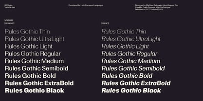 Rules Gothic Variable Font Poster 3