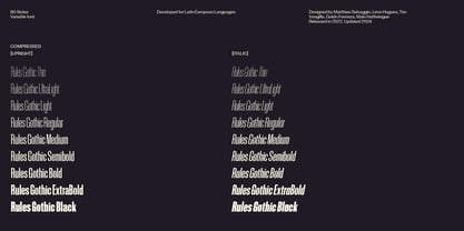 Rules Gothic Variable Font Poster 1