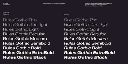 Rules Gothic Variable Font Poster 4