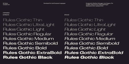 Rules Gothic Variable Font Poster 5