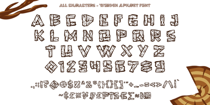 Wooden Alphabet Font Poster 8