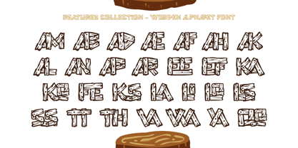 Wooden Alphabet Font Poster 9