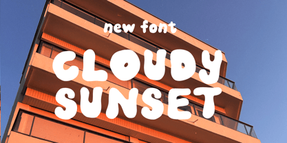 Cloudy Sunset Font Poster 3