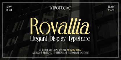 Rovallia Font Poster 1