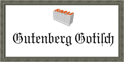 Gutenberg Gotisch Police Poster 1