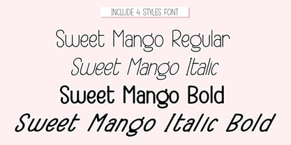 Sweet Mango Italic Font Poster 3