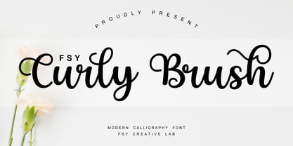 FSY Curly Brush Font Poster 1