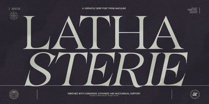 Lathasterie Variable Serif Family Font Poster 1