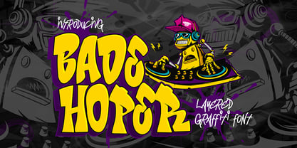 Bade Hoper 3d Graffiti Font Poster 1