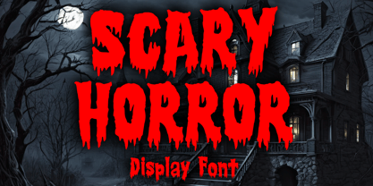 Scary Horror Font Poster 1