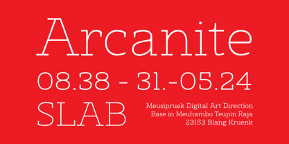 Arcanite Slab Font Poster 4