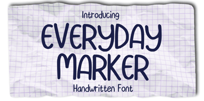 Everyday Marker Font Poster 1