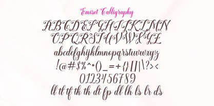 Emiset Calligraphy Font Poster 9