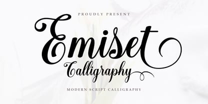 Emiset Calligraphy Font Poster 1