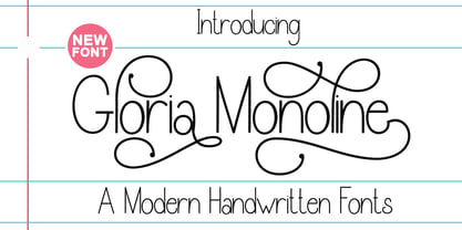 Gloria Monoline Font Poster 1