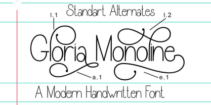 Gloria Monoline Font Poster 3